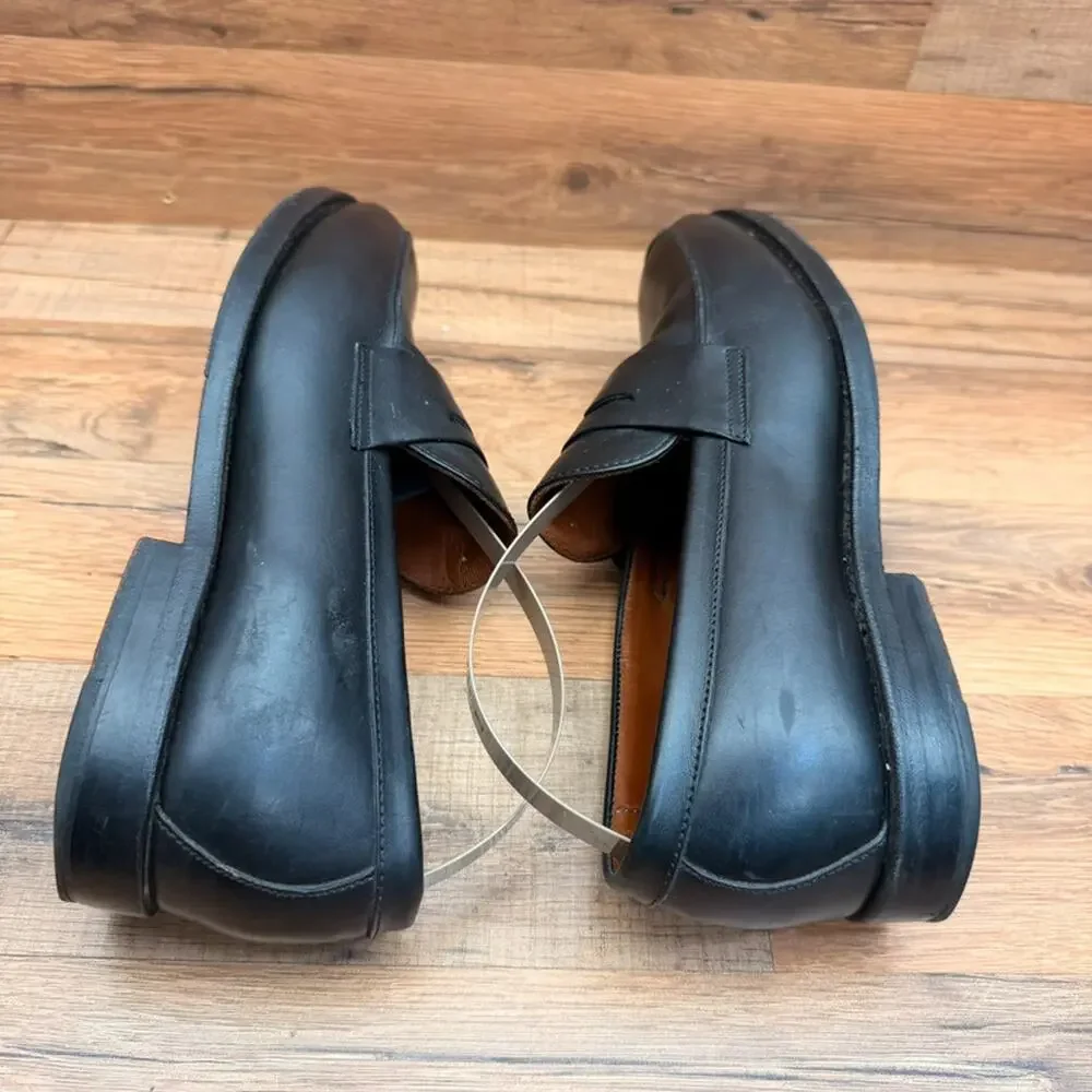 Brooks Brothers Men's Size 8.5E Penny Loafer Slip On Black Dress Shoe